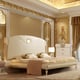 Luxury CAL King Bed Cream Leather Contemporary Homey Design HD-901