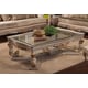 Benetti’s Ornella Luxury Light Grey Silver Gold Frame Finish Cocktail Table