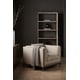 Moonstone, Deep Bronze & Seal Skin Finish Bookcase HIGH RISE by Caracole 