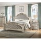 Gold Finish Queen Poster Bed Traditional Cosmos Furniture Platinum