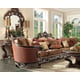 Homey Design HD-111 Victorian Style Valencia Wood Trim Mansion 5-Seat Sofa/Middle Seat
