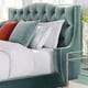 Sea-Inspired Blue Velvet Queen Platform Bedroom Set 3Pcs DO NOT DISTURB / GIVE IT A REED by Caracole 