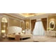 Luxury King Bedroom Set 5 Pcs Cream Leather Contemporary Homey Design HD-901