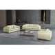 Off White Italian Leather PICASSO Sofa EUROPEAN FURNITURE Contemporary
