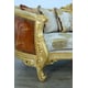 Imperial Luxury Gold Fabric LUXOR Loveseat EUROPEAN FURNITURE Solid Wood