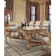 Luxury Dining Table Light Cherry & Gold Carved Wood Homey Design HD-8024 