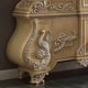 Luxury Golden Carved Wood China Cabinet Traditional Homey Design HD-7266
