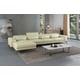 Off White Italian Leather CAVOUR Mansion Sectional LEFT EUROPEAN FURNITURE 