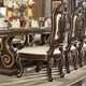 Cherry & Gold Carved Wood Side Chair Set 2Pcs Traditional Homey Design HD-8013