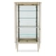 Soft Silver Leaf Finish LED Light Insert China Cabinet TIME TO REFLECT by Caracole 