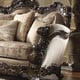 Brown Cherry Sofa Carved Wood Traditional Homey Design HD-2658