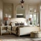 Pompeii Finish & Taupe Premium Fabric King Seigh Bed NITE IN SHINING ARMOR by Caracole 