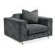 Richly Textured Performance Velvet Metal Legs Sofa Set 3Pcs DIAMOND DASH by Caracole 
