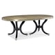 Satin Ebony & Gold Finish Extandable Dining Table DRAW ATTENTION by Caracole 