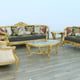 Imperial Luxury Black & Gold LUXOR Loveseat EUROPEAN FURNITURE Solid Wood