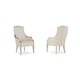  Blush Taupe Finish Upholstered Inside and Outside ADELA ARM CHAIR Set 2 Pcs by Caracole 