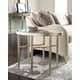 Frame in Soft Radiance & Glass Top Oval End Table LILLIAN by Caracole 