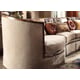 Homey Design HD-1627 Victorian Upholstery Beige Sectional Living Room Set 4Pcs