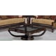 Benetti's Francesca Luxury Golden Brown Finish Cocktail Table Wood Trim