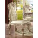 Antique White Silver Round Dining Table Set 5Pcs Traditional Homey Design HD-8017 