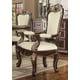 Brown Cherry & Gold Dining Table Set 7Pcs Traditional Homey Design HD-8013  