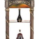 Antique Gold & Mahogany Finish Wine Display Traditional Homey Design HD-1157