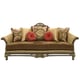 Luxury Silk Chenille Solid Carved Wood Sofa HD-90010 Classic Traditional
