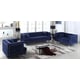 Blue Finish Loveseat w/ Acrylic legs Modern Cosmos Furniture Kendel