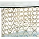 Waves of Whisper of Gold Metal Base Dining Table WAVELENGTH by Caracole 