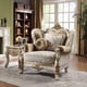 Chair in White Fabric Traditional Style Homey Design HD-2652