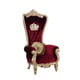Luxury Burgundy Red Velvet High Back Chair QUEEN ELIZABETH EUROPEAN FURNITURE 