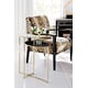Piano Black & Creme Lacquer Majestic Gold Base THE LIAISON SIDE TABLE by Caracole 