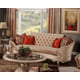 Luxury Silk Chenille Solid Wood Formal Sofa Set 5Pcs Benetti's Rosabela Classic