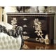Homey Design HD-1208 Traditional Style Dark Brown Dresser and Mirror Set 2 Pcs
