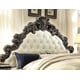 Homey Design HD-1208 Classic Royal White Dark Brown Finish  California King Bed