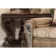 Homey Design HD-1632 Victorian Upholstery Desert Sand Sectional Living Room Carved Wood Set 6Pcs