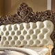 Antique Gold & Perfect Brown King Bedroom Set 5Pcs Traditional Homey Design HD-8011 