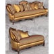 Luxury Silk Chenille Chaise Lounge Carved Wood HD-90023 Classic Traditional
