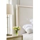 Beige Fabric & Pearl Shagreen Trim King Bed DREAM ON AND ON by Caracole 