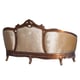 Luxury Antique Dark Cooper Wood Trim VICTORIAN Sofa EUROPEAN FURNITURE Classic