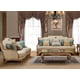 Gold & Light Beige Loveseat Traditional Cosmos Furniture Majestic