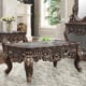 Victorian Style Sofa Set in Mahogany 4Pcs w/ Coffee Table Homey Design HD-09