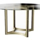 Cerused Oak & Bronze Gold Metal Dining Table REMIX GLASS TOP TABLE 60" by Caracole 