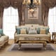 Gold & Light Beige Sofa Set 3Pcs Traditional Cosmos Furniture Majestic