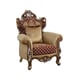 Royal Luxury Red & Gold EMPERADOR III Arm Chair EUROPEAN FURNITURE Traditional