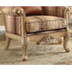 Homey Design HD-1633 Victorian Upholstery Antique Gold Traditional Living Room Carved Wood Set 7Pcs