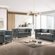 Gray Velvet & Steel Legs Sofa Modern Cosmos Furniture Clover Gray