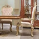 Traditional Gold & Light Pink Solid Wood Arm Chairs Set 2Pcs Homey Design HD-9090