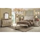 Homey Design HD-13005 5 Luxury Pearl White California King Bedroom Set 5Pcs