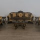 Royal Luxury Black & Gold Damask EMPERADOR Sofa EUROPEAN FURNITURE 